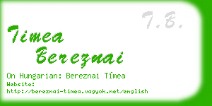 timea bereznai business card